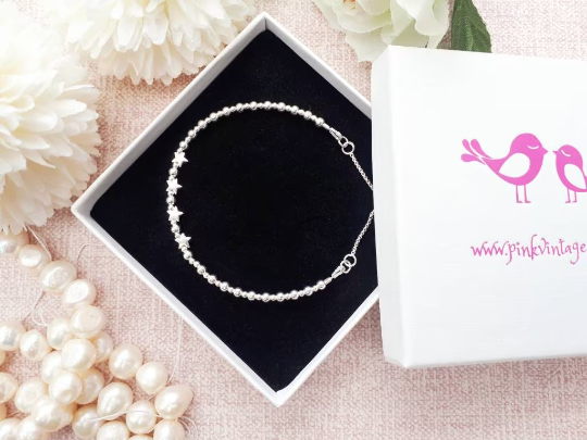 40th birthday bracelet in sterling silver.