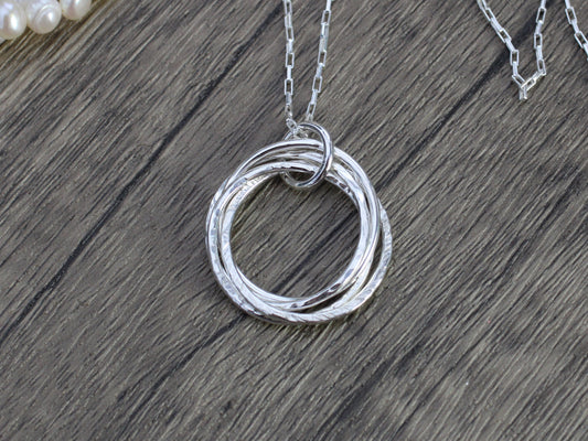 sterling silver circle necklace