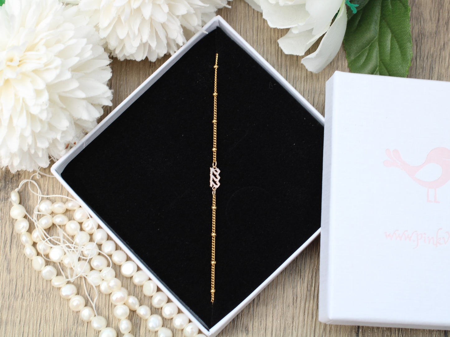 Gold Filled Angel Number Anklet.