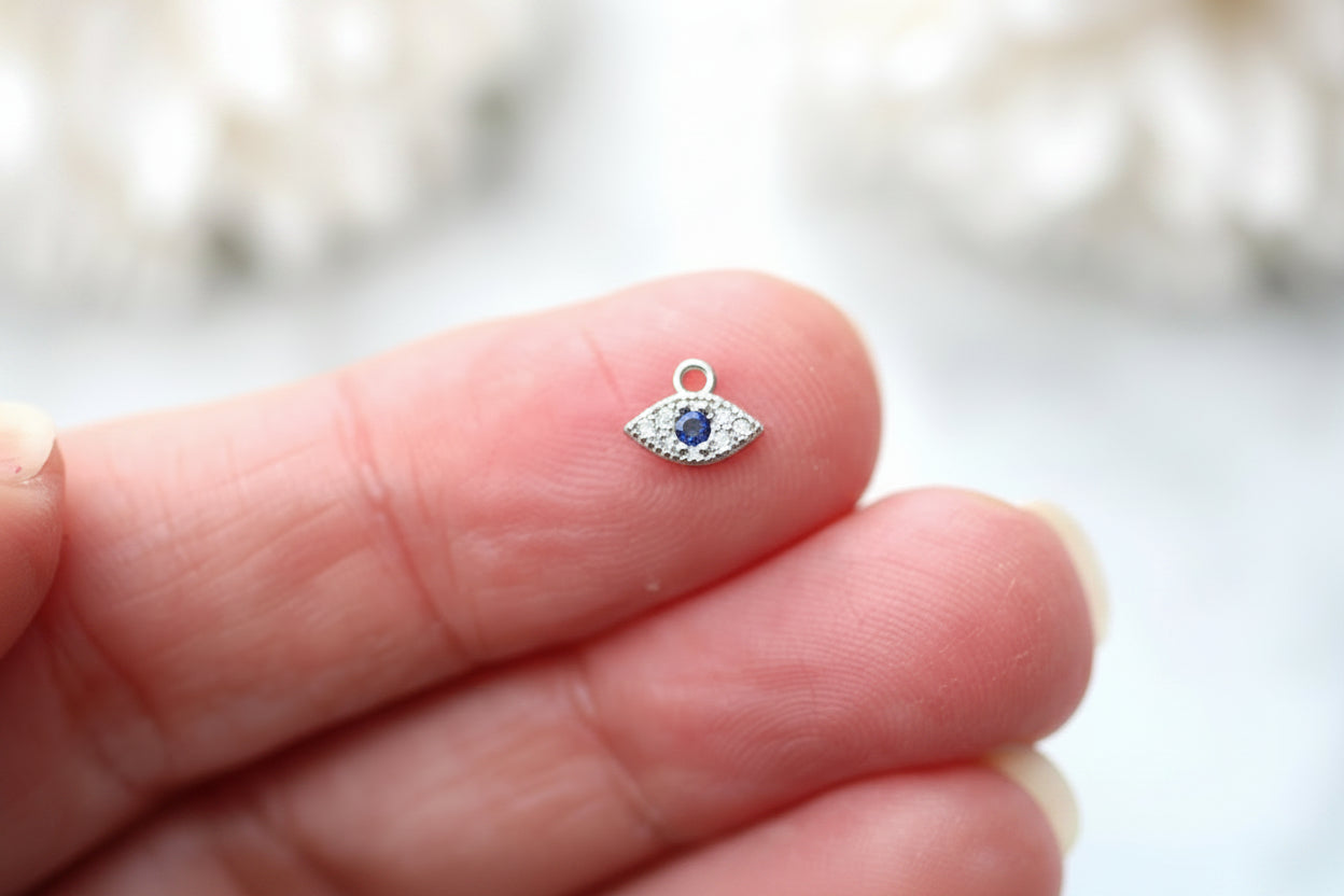 Evil eye crystal charm.
