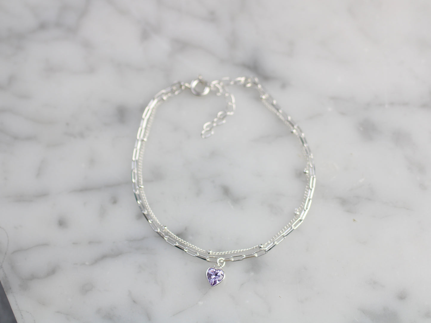 June crystal layered bracelet.