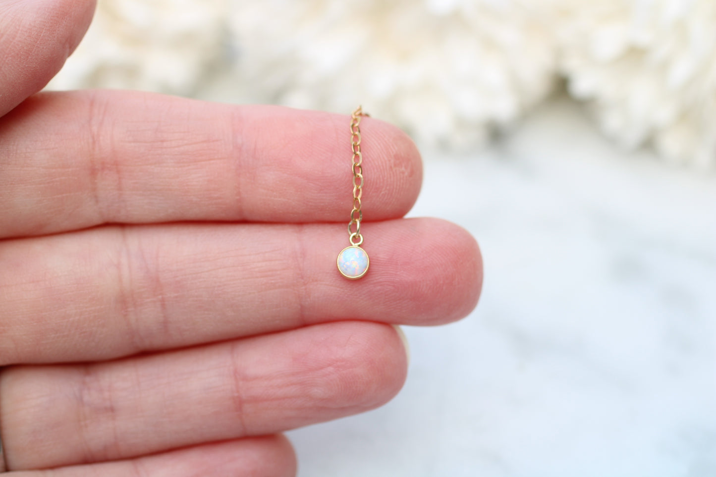 Gold filled Opal Ear Chain.