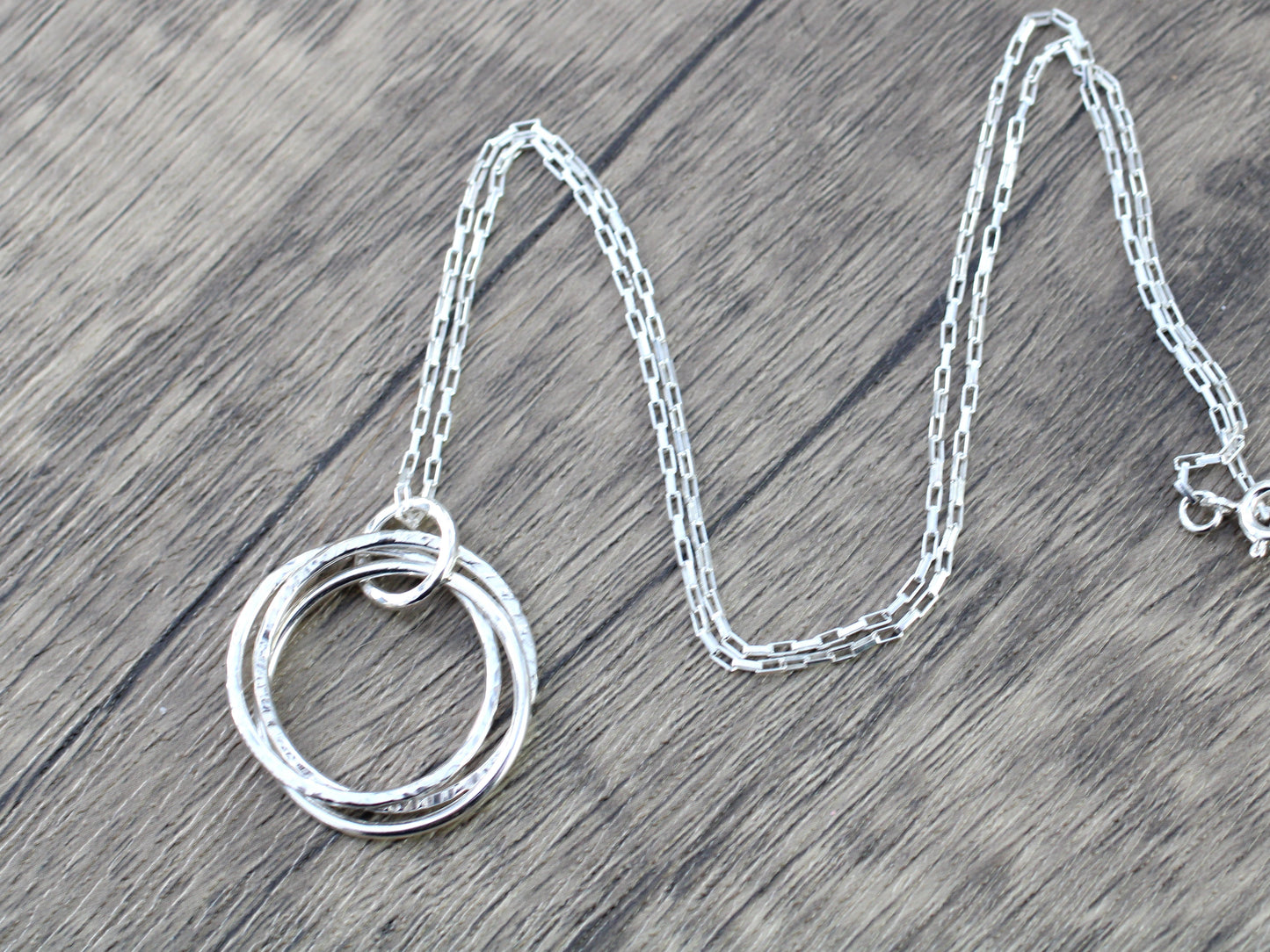 Sterling silver russian ring necklace.