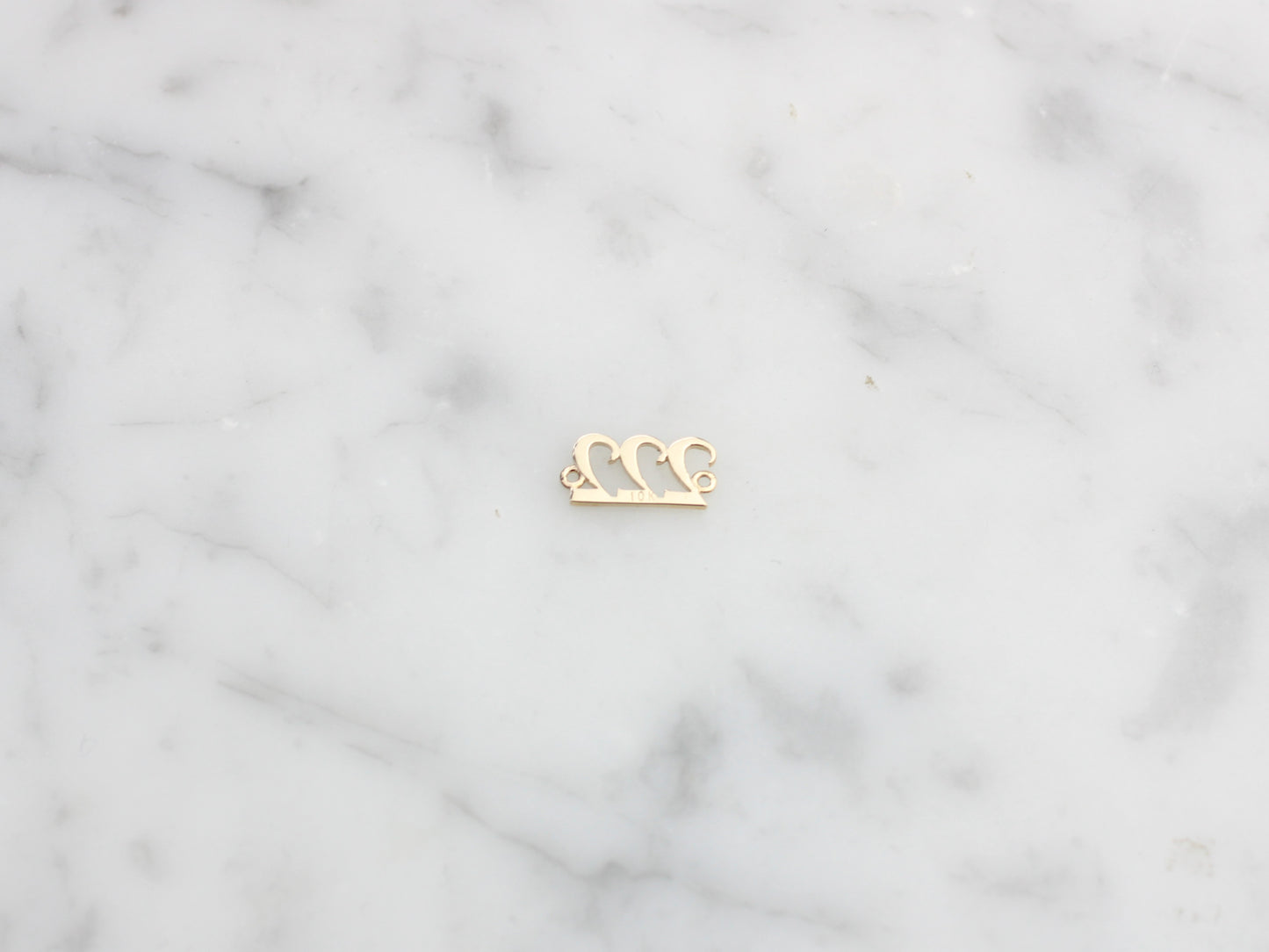 10ct gold angel number connector.