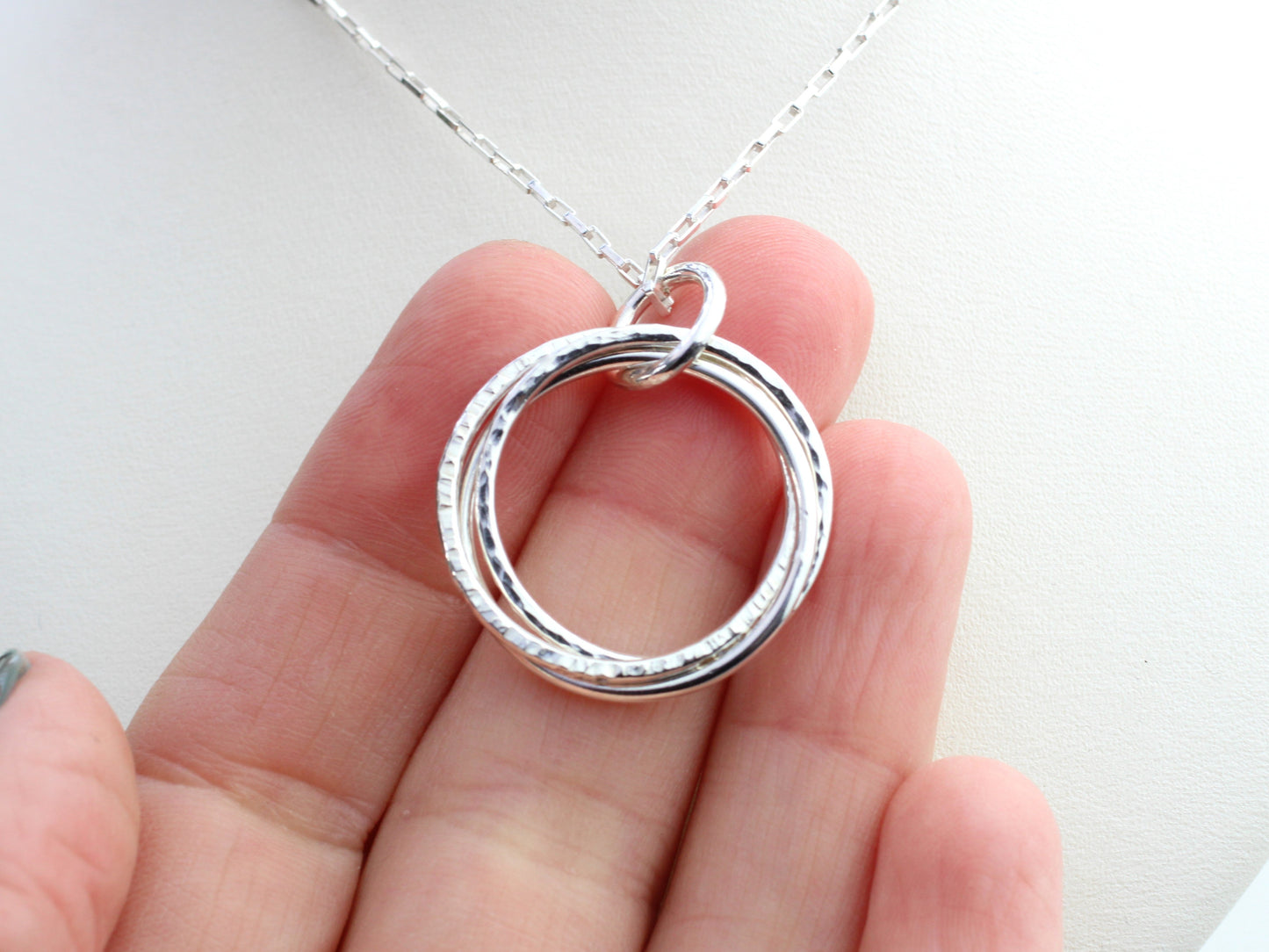Sterling silver russian ring necklace.