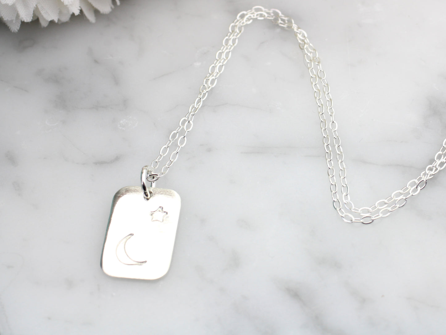 Celestial necklace in sterling silver.