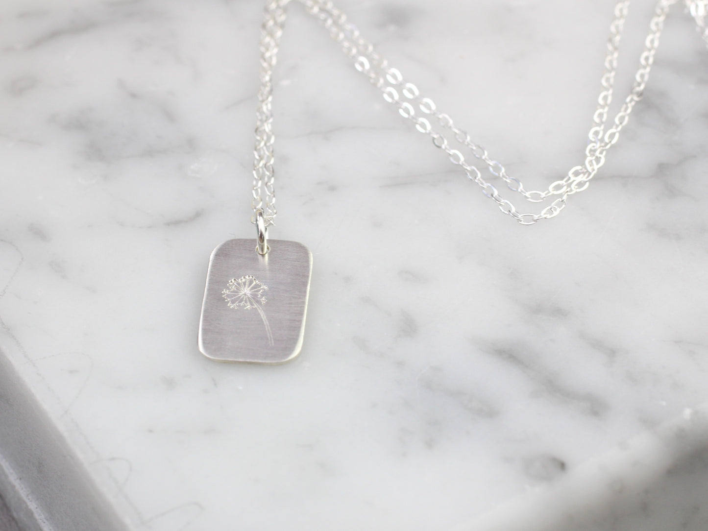Dandelion necklace. Ready to ship.