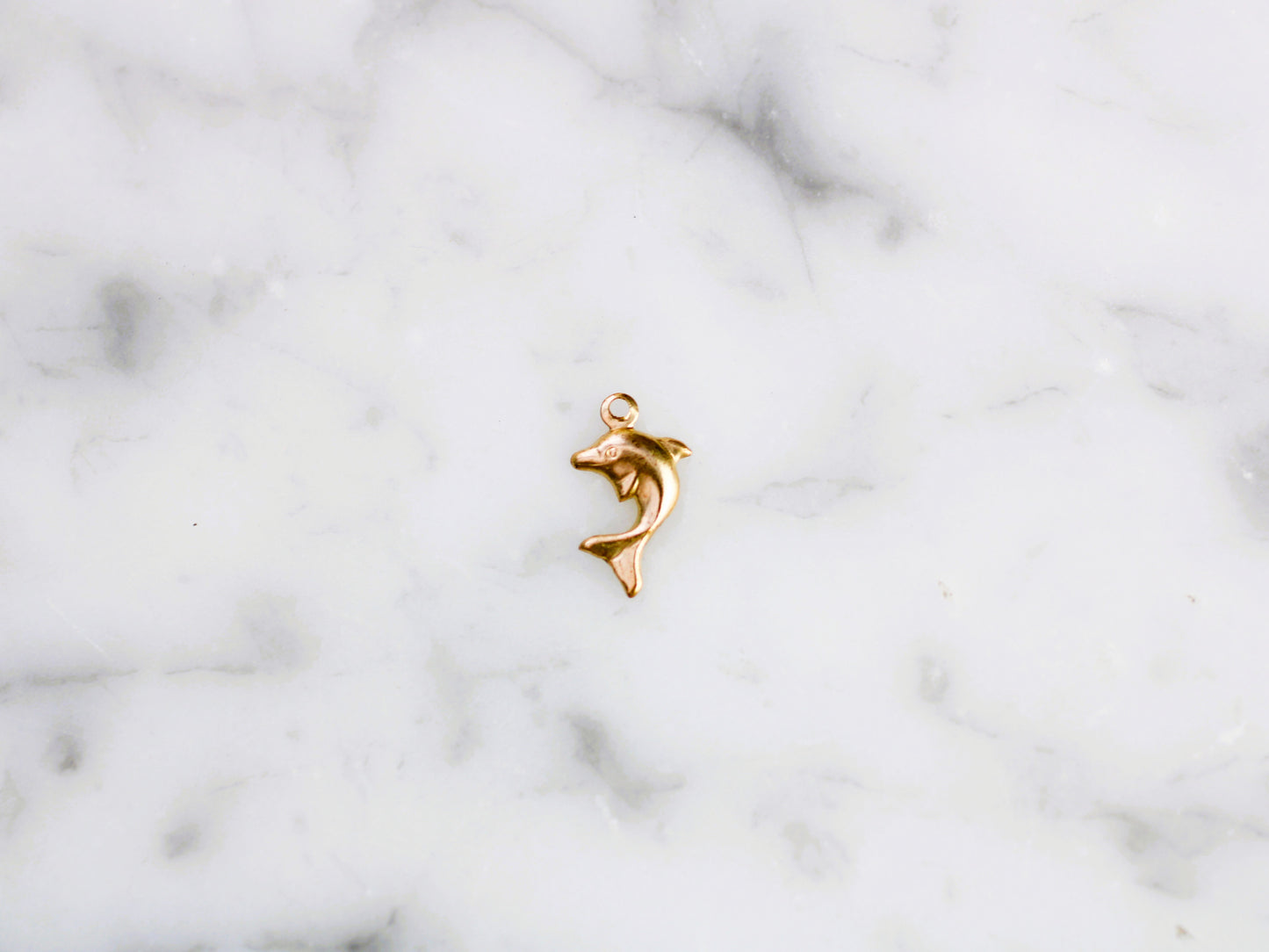 Gold filled dolphin charm.