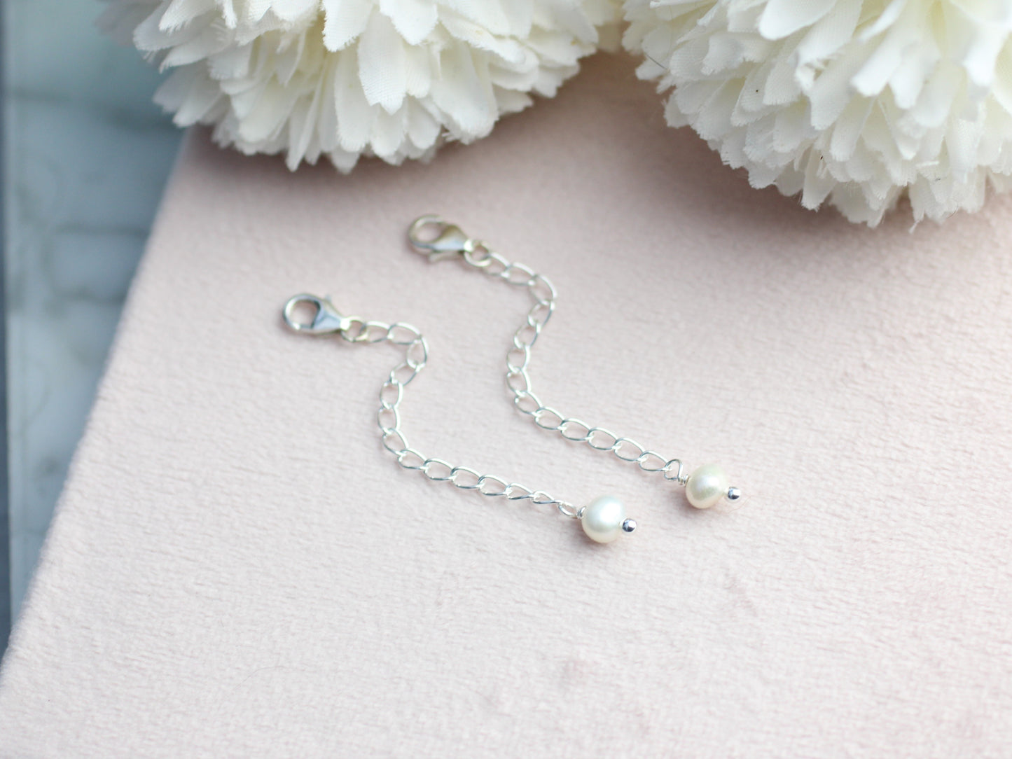 Sterling Silver Pearl Necklace & Bracelet Extension Chain | 2–4 Inch