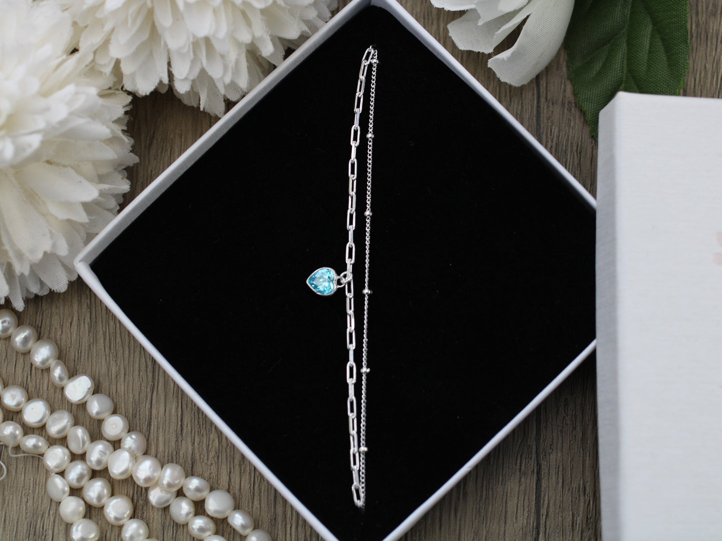 December crystal layered bracelet.