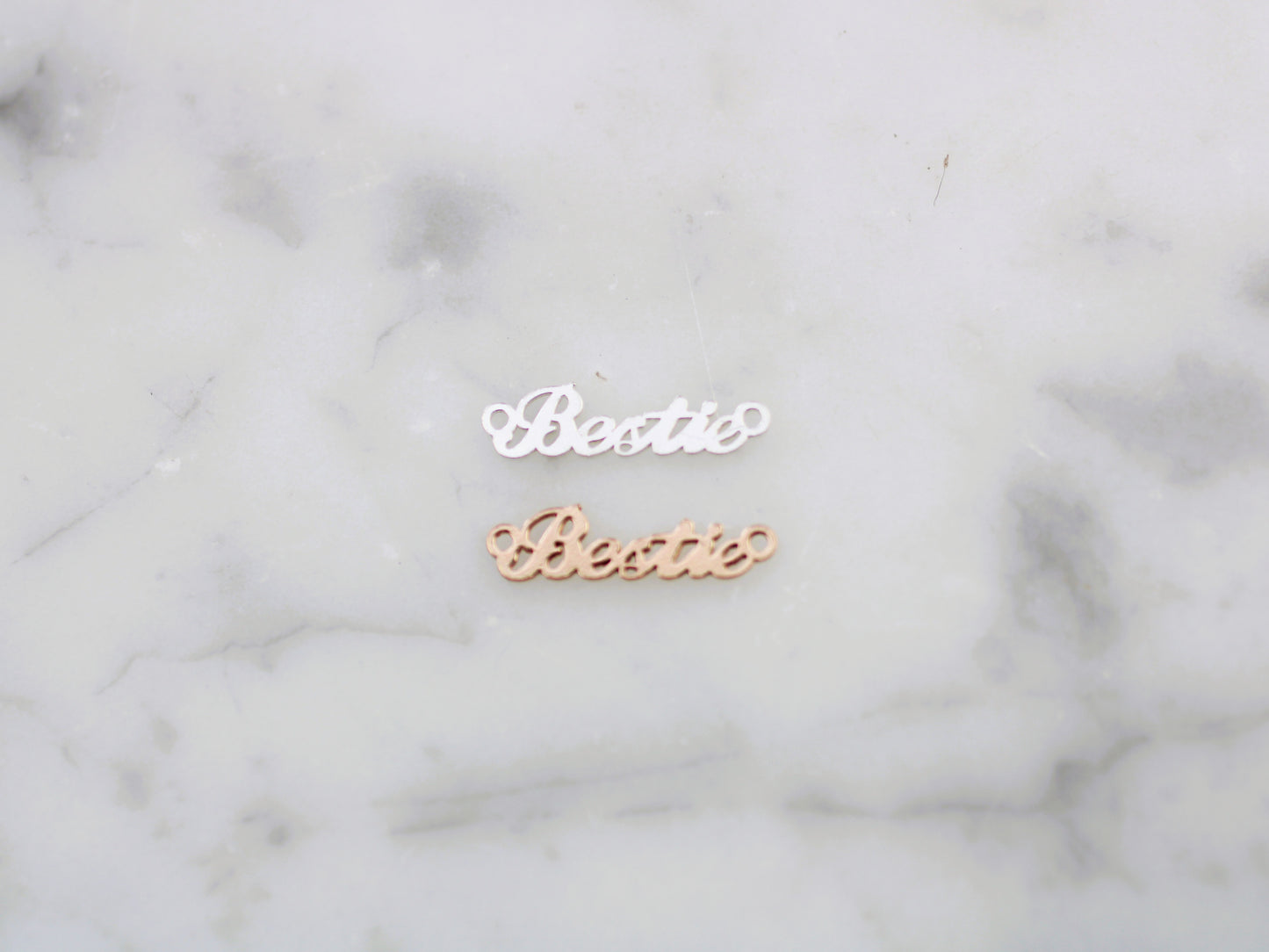 Bestie connector in sterling silver or gold filled.