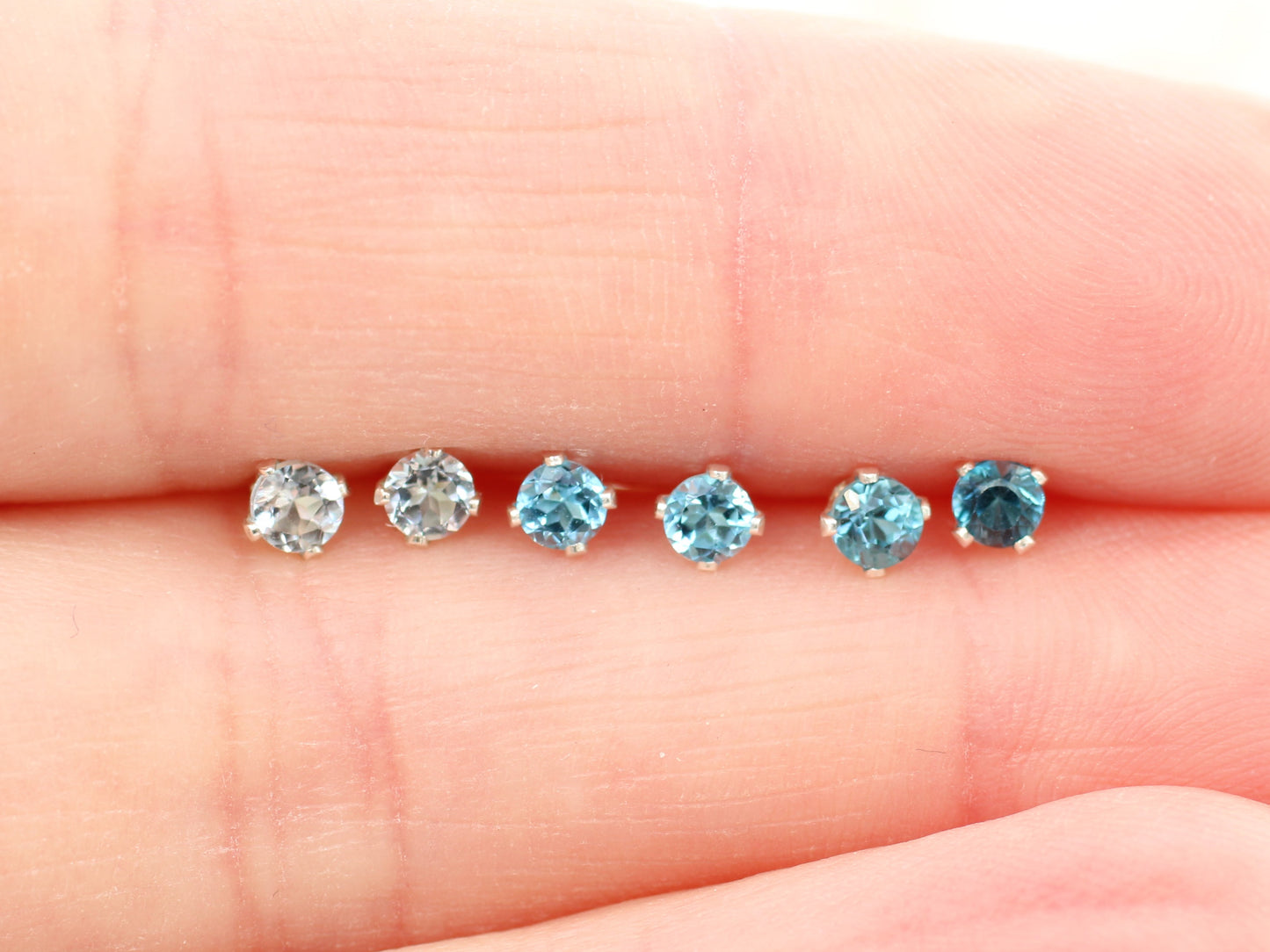 Topaz stud earrings. November birthstone earrings.