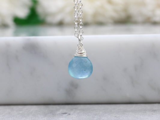 aquamarine gemstone necklace