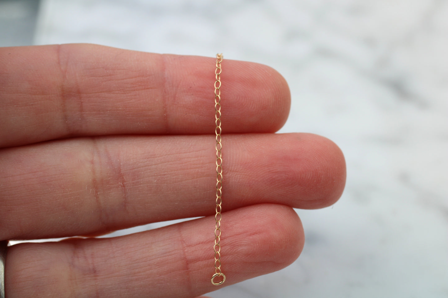 14k Gold Filled Dainty Cable Nose Chain – Double Piercing Chain