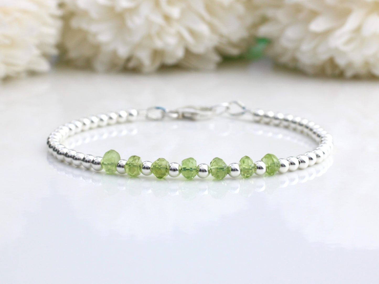 Personalised Milestone Birthstone Bracelet – Sterling Silver Decade Gemstone Bracelet with Optional Initial Heart Charm – Meaningful Birthday Gift for 30th 40th 50th 60th 70th 80th 90th