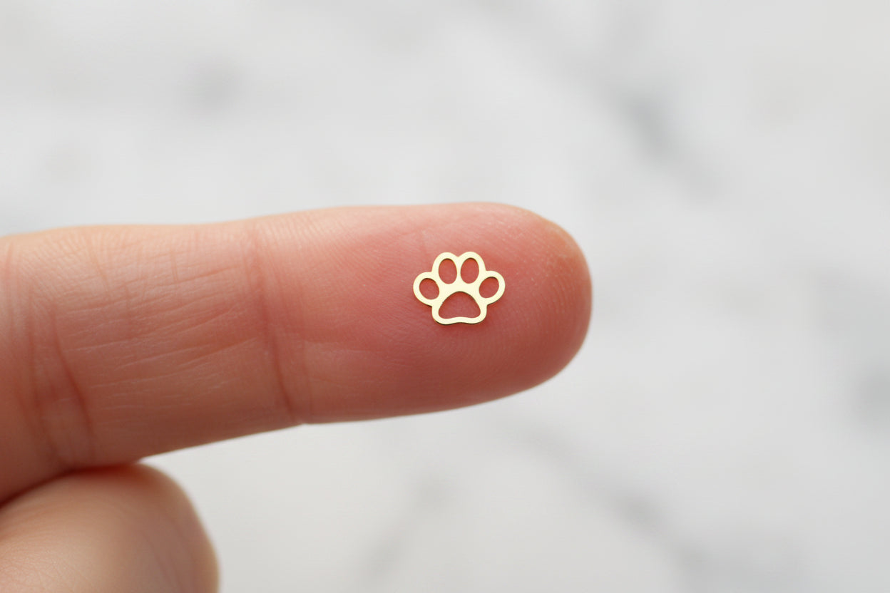 14ct gold paw connector