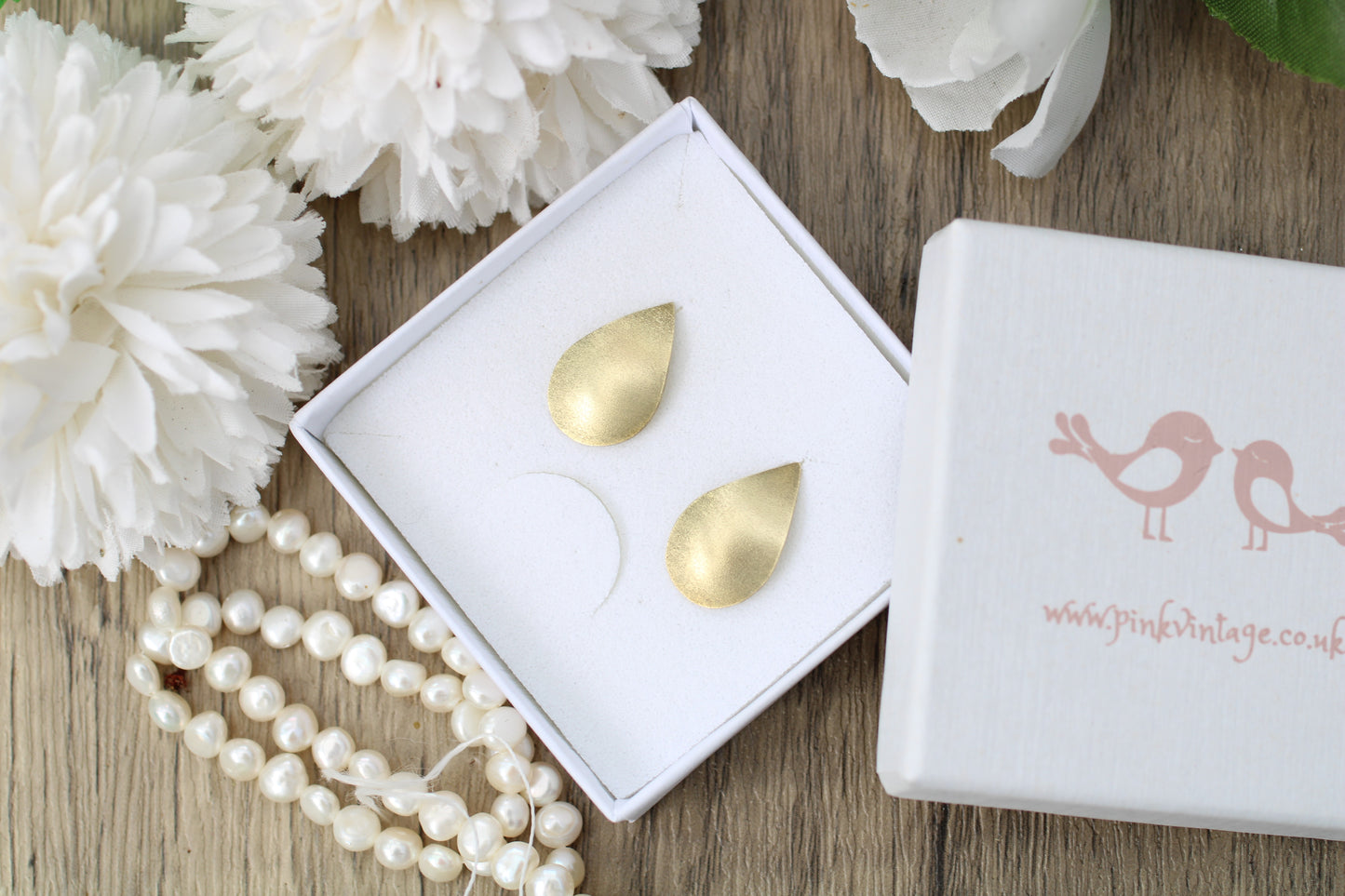 Handmade Brass Teardrop Earrings