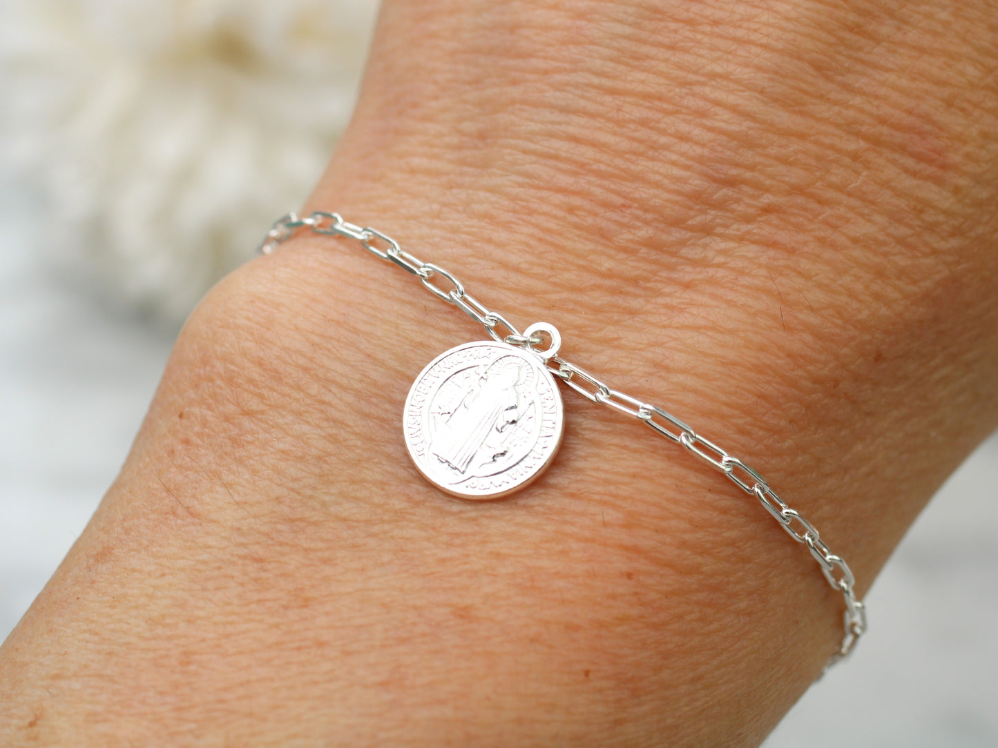 Saint Benedict adjustable bracelet.