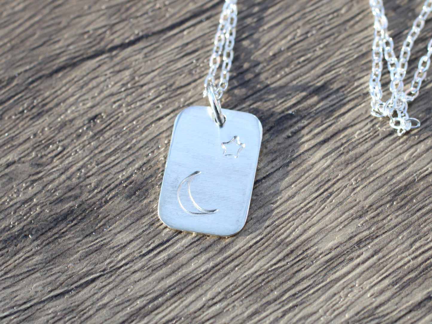 Celestial necklace in sterling silver.