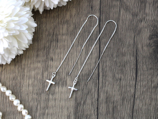 Cross threader earrings