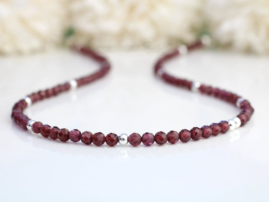 Garnet choker. Ready to ship.