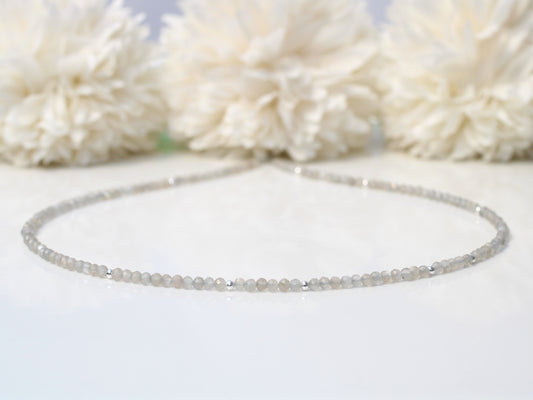 grey moonstone choker necklace