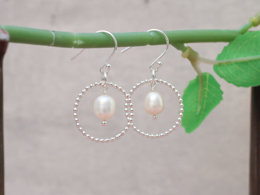 handmade pearl earrings