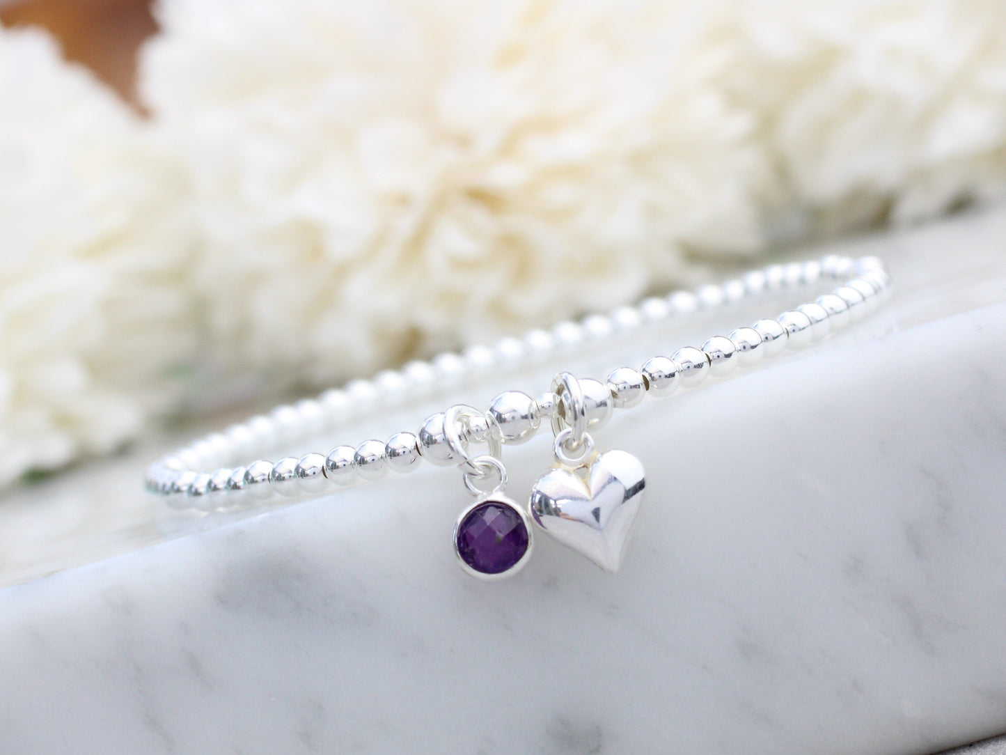 February birthstone bracelet.