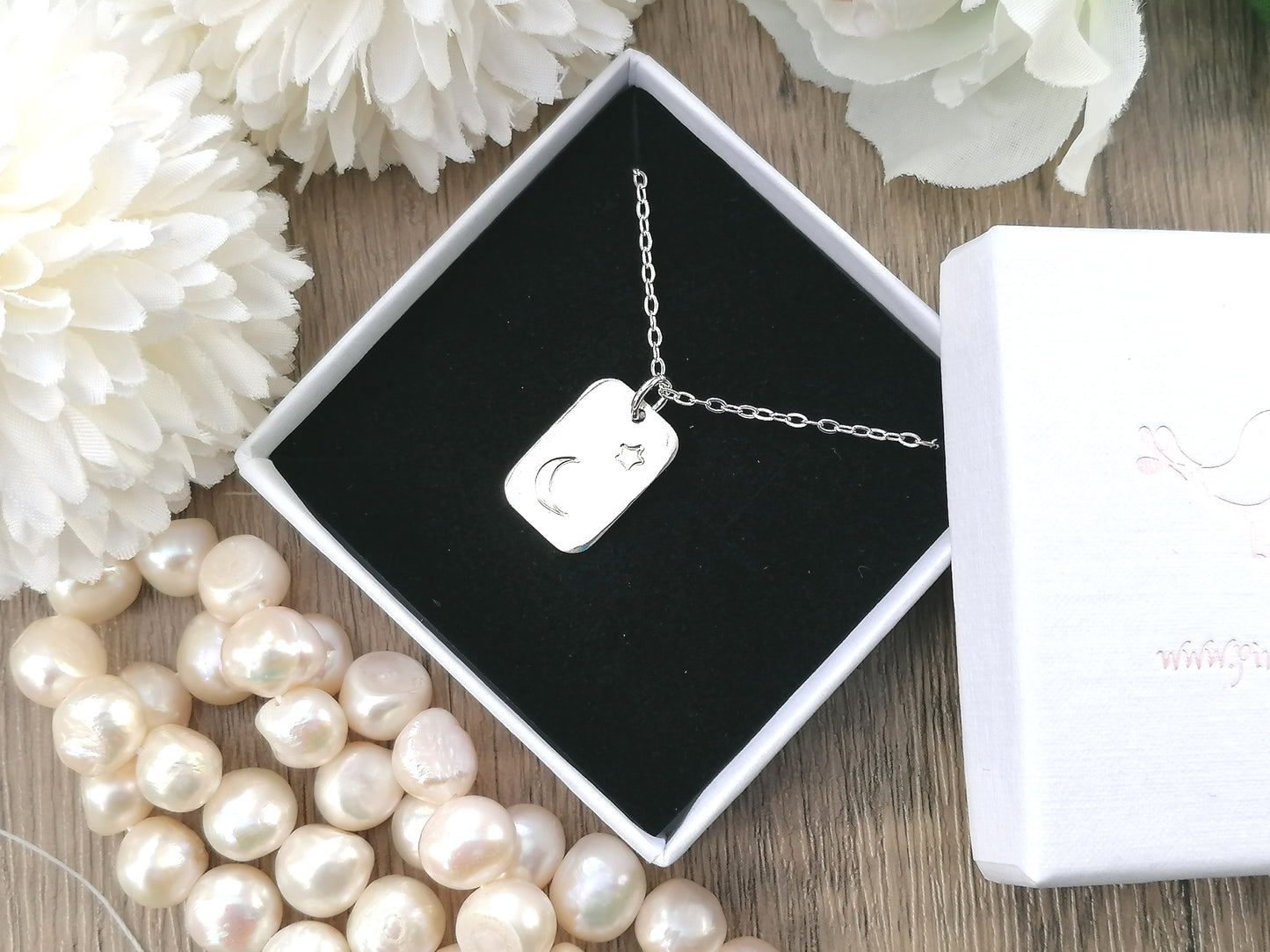 Celestial necklace in sterling silver.