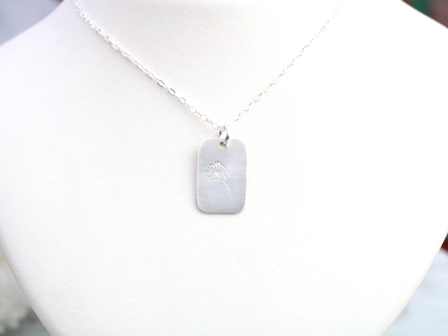 Dandelion necklace. Ready to ship.