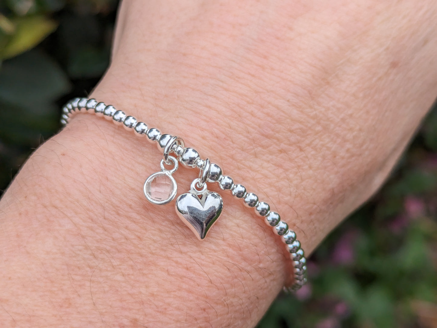 April birthstone charm bracelet.
