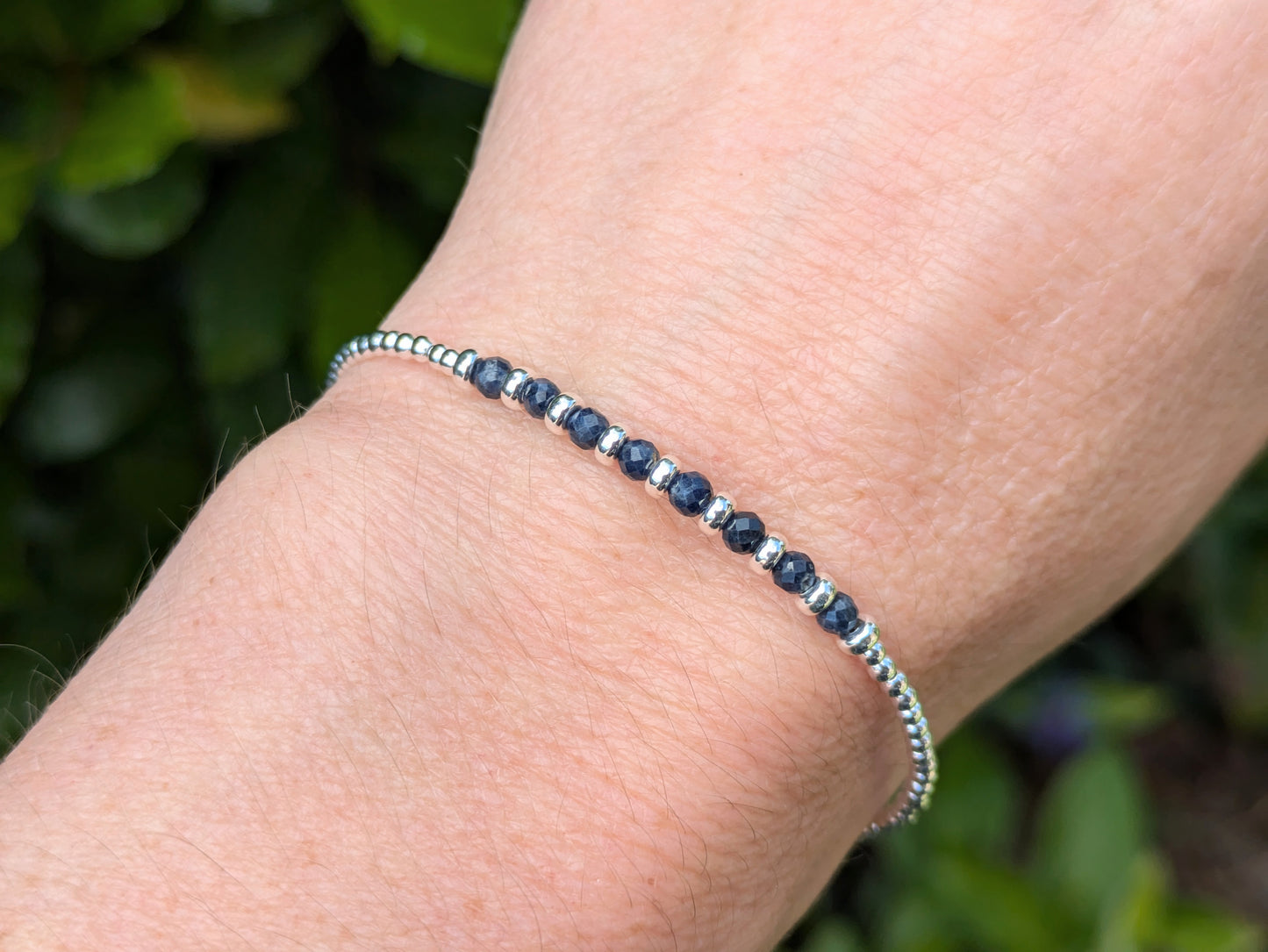 Sapphire bracelet - personalised with any initial, number or zodiac sign.