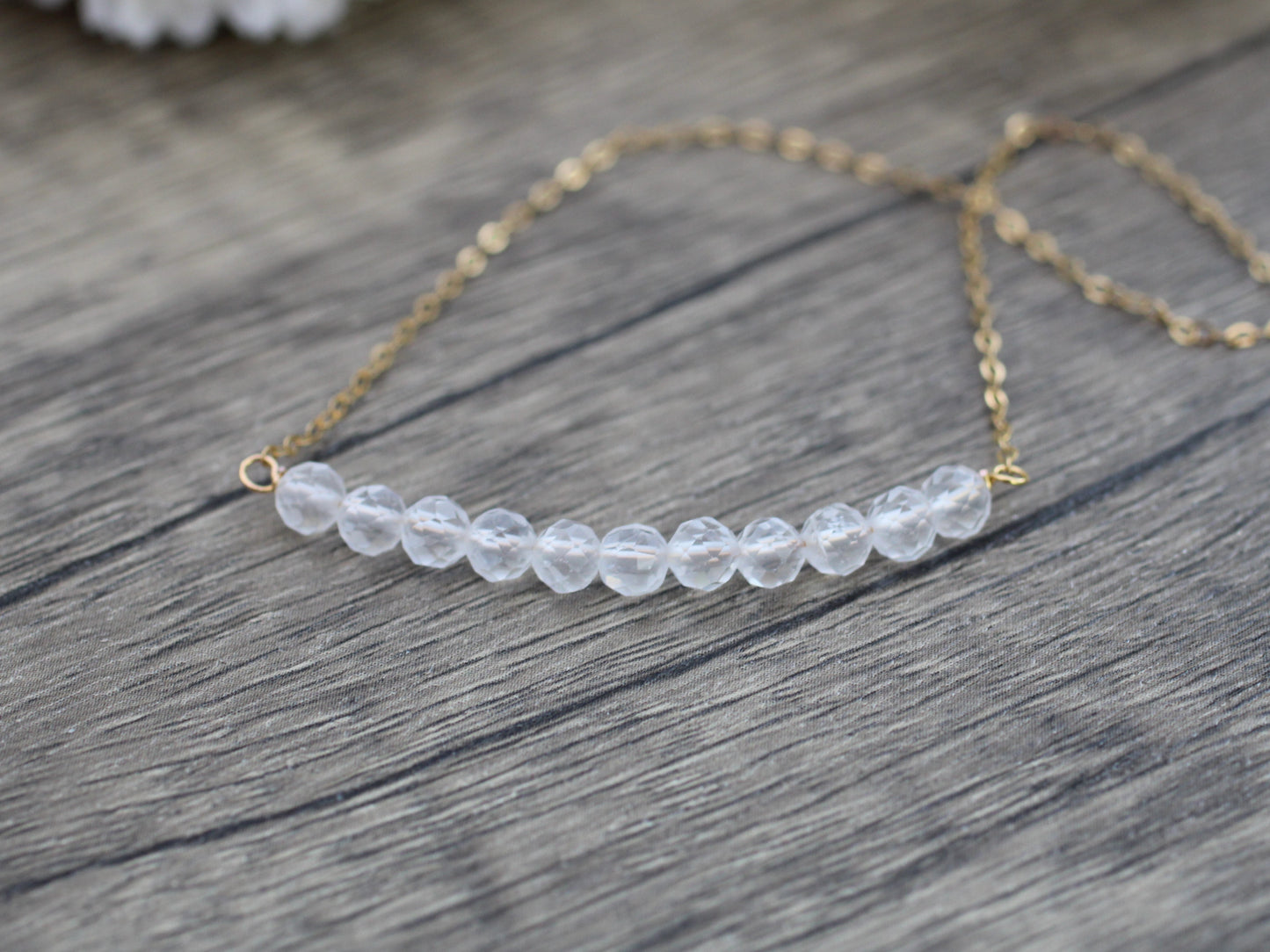 quartz gemstone necklace