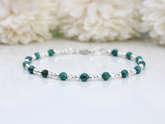 turquoise bracelet in sterling silver