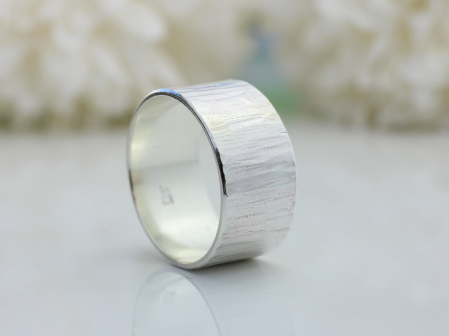 Wood grain effect ring. Size Q UK. 8 USA. Ready to ship.
