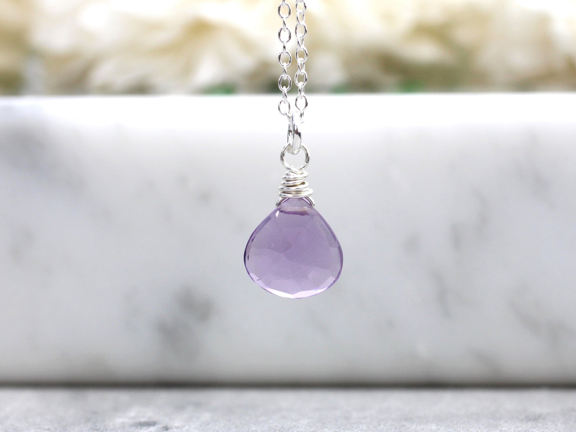 amethyst crystal necklace