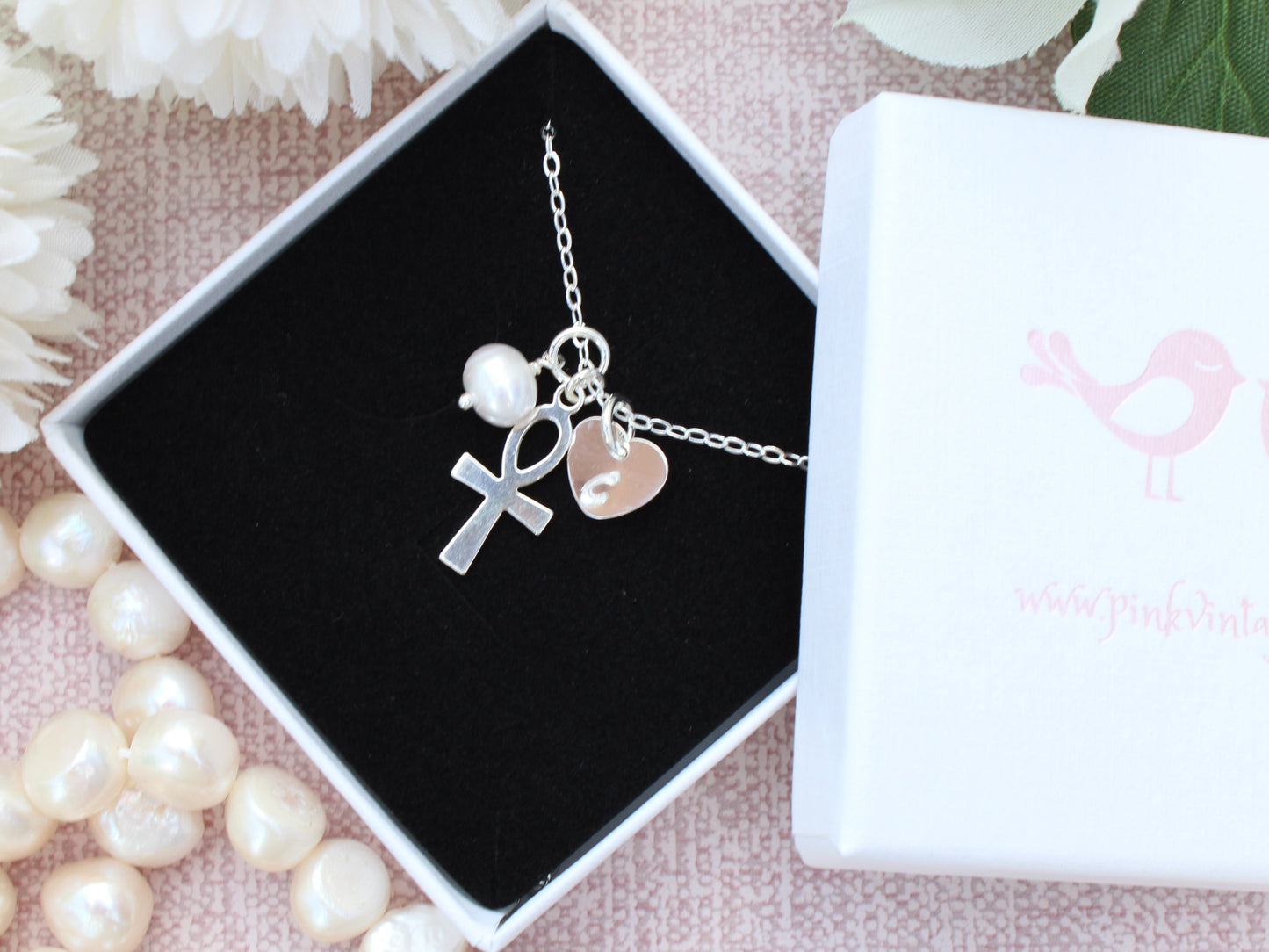 ankh cross necklace sterling silver