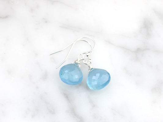 aquamarine drop earrings