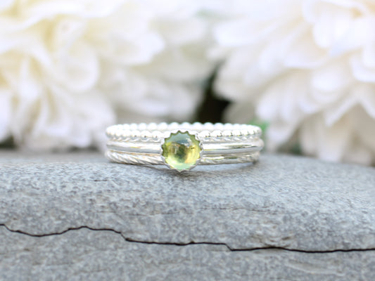 birthstone stacking rings