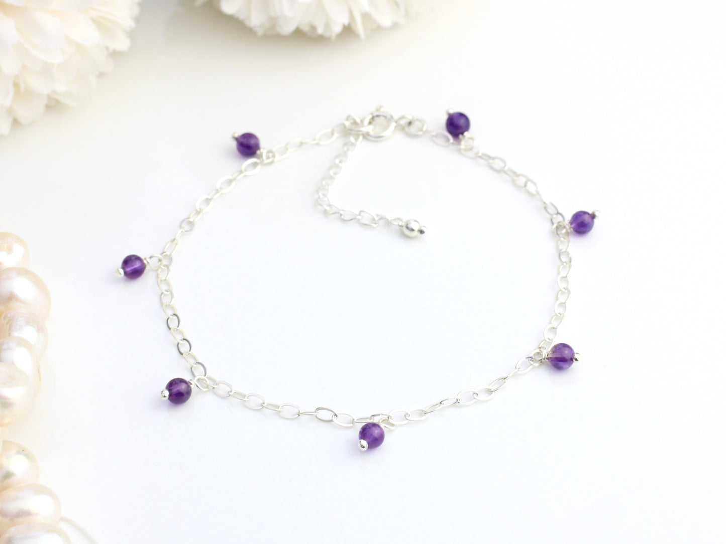 birthstone anklet