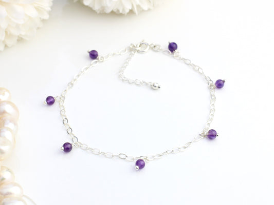 birthstone anklet