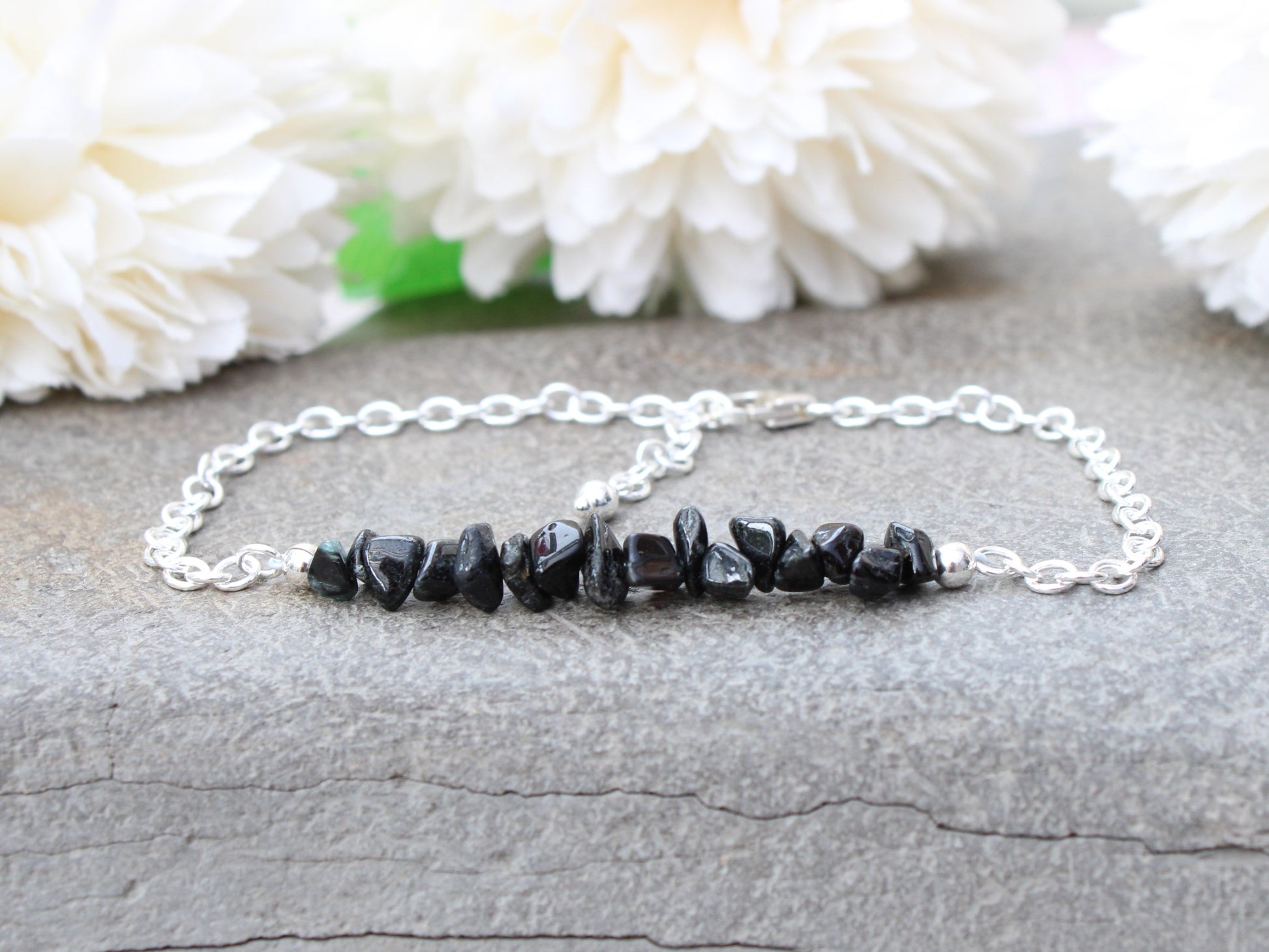 black tourmaline adjustable bracelet