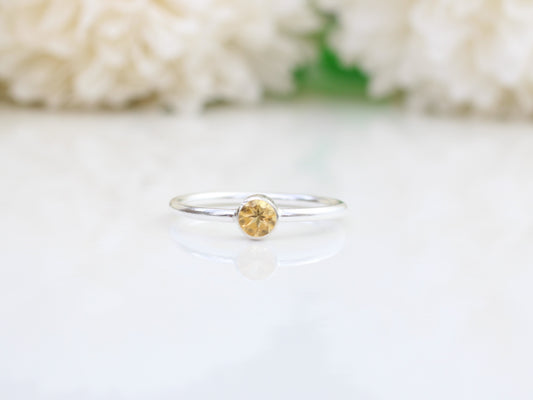 citrine ring in silver or gold