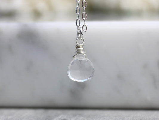 clear quartz necklace
