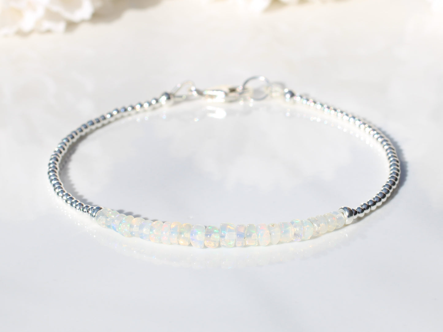 Natural Ethiopian opal bracelet.
