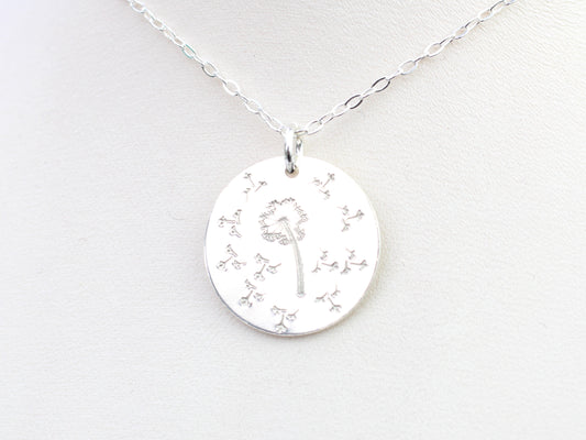 dandelion and fluff necklace