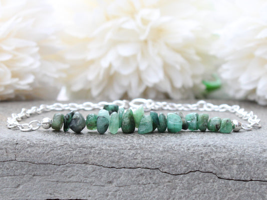 emerald adjustable bracelet
