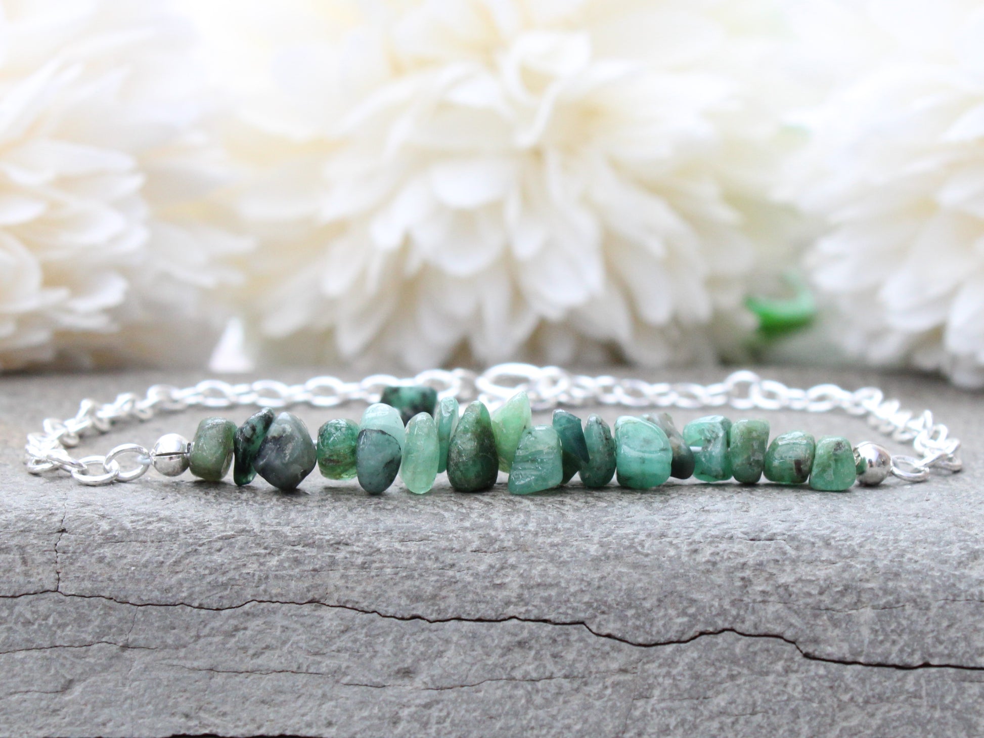 emerald adjustable bracelet