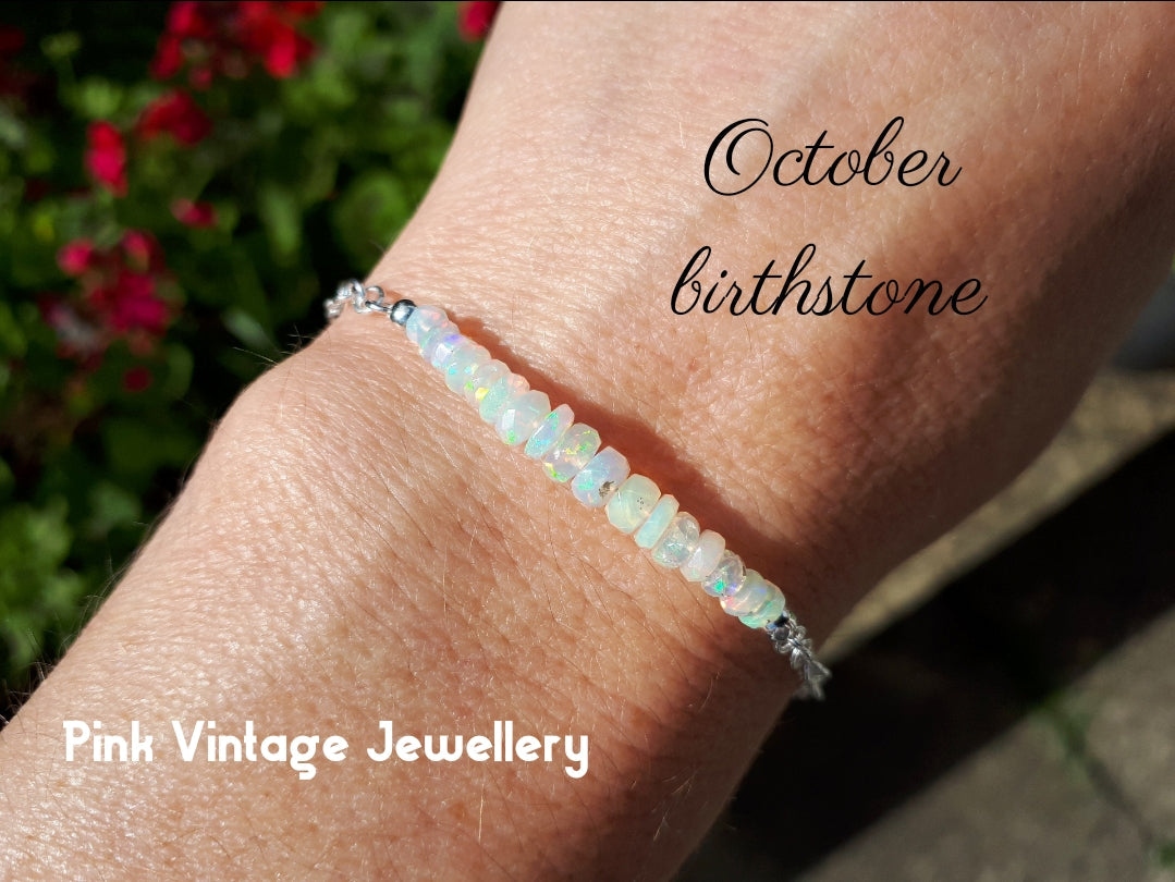 ethopian opal adjustable bracelet