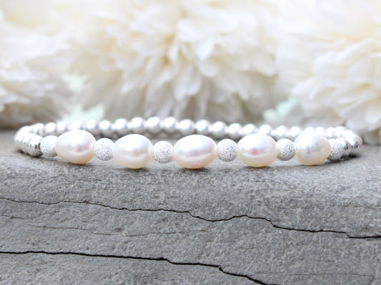 freshwater pearl stretch bracelet